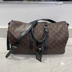 Genuine Louis Vuitton Keepall Bandouliere 45 Duffel Bag 
