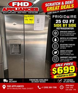 Frigidaire side by side refrigerator