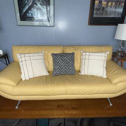 Italian Leather Sofa Set 