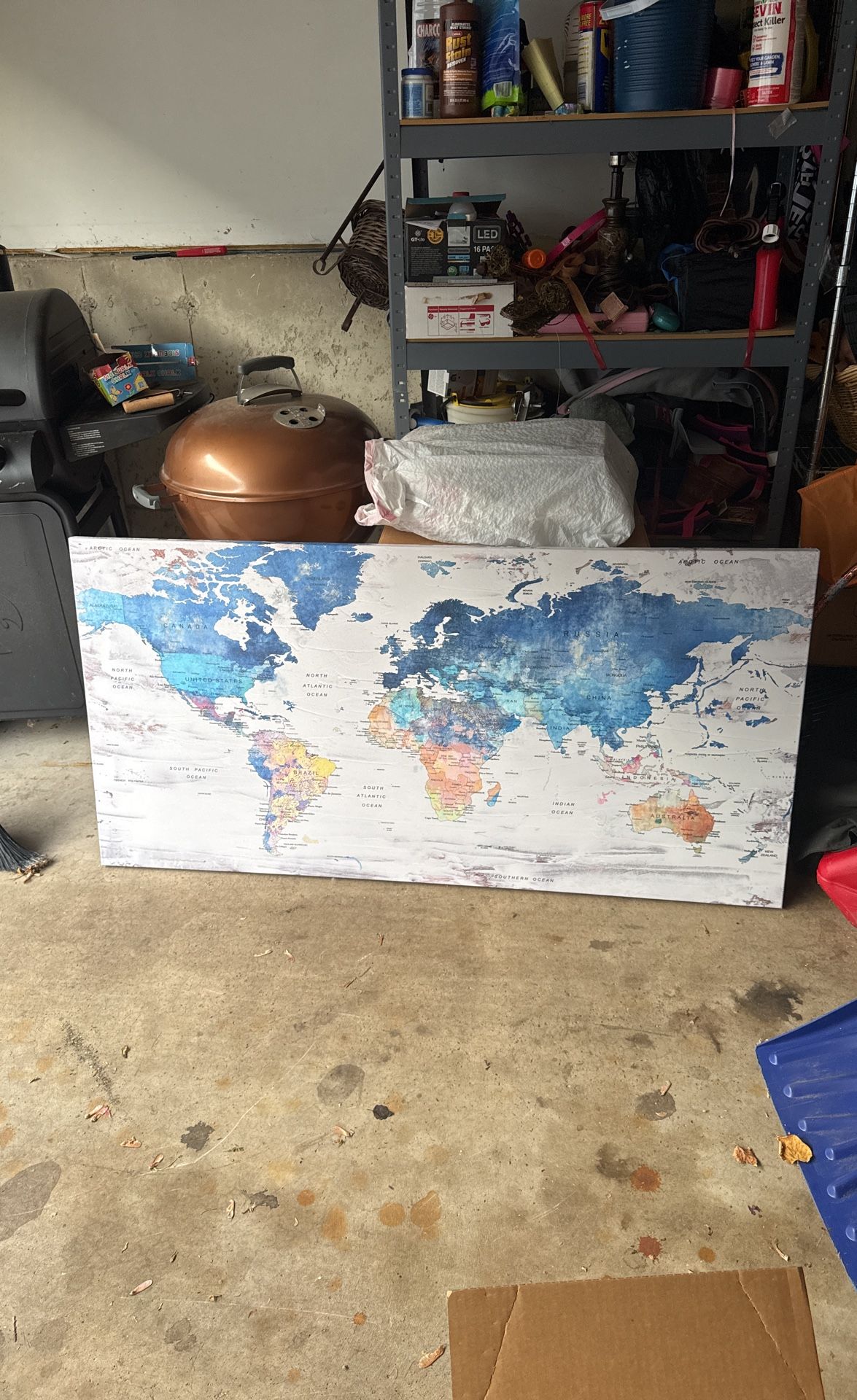 World Map Canvas Art
