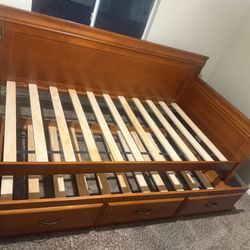 Real Wood Trundle Bed (Delivery Available)