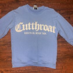 Small Baby Blue Cutthroat Crewneck $40 