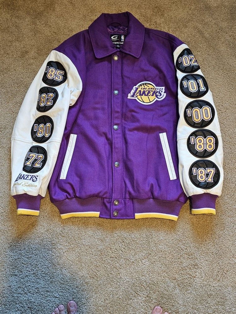 G-III NBA G-III CARL BANKS Los Angeles LAKERS leather jacket