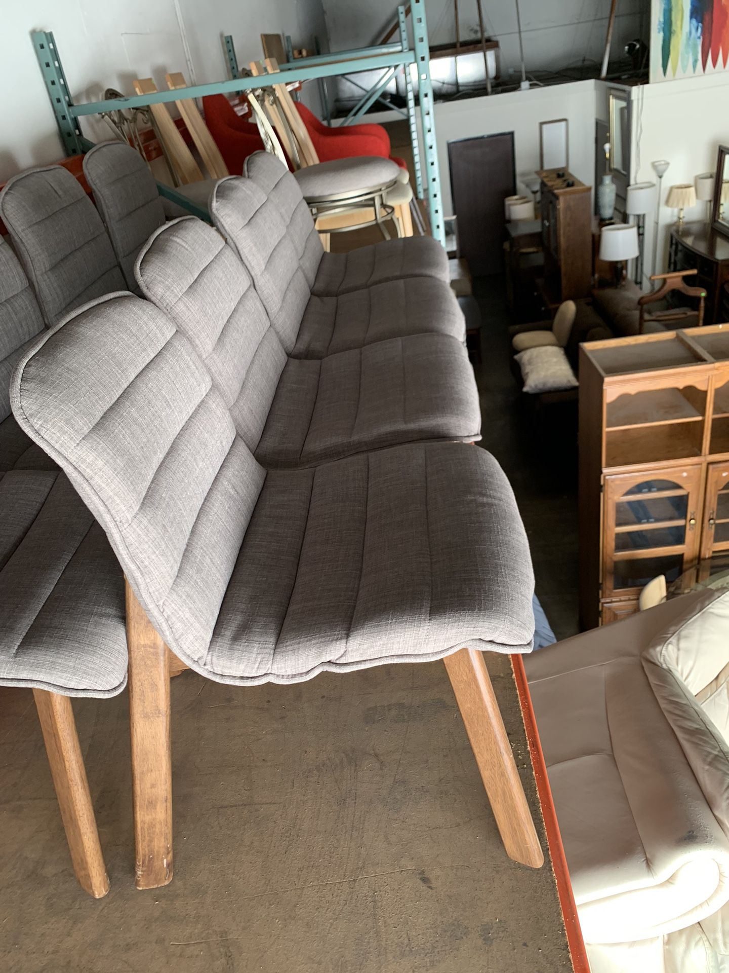 Set of 4 Nitori USA Modern Upholstered Dining Chairs Clean and Good Condition