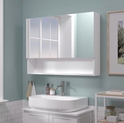Bathroom cabinet with mirror 24x24 (assembly required)