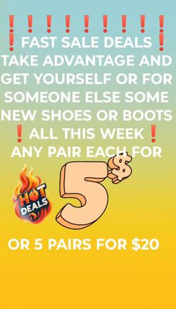 ❗$5 A PAIR NEW BOOTS & SHOES ❗