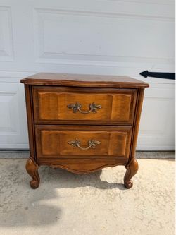 Vintage wood nightstand
