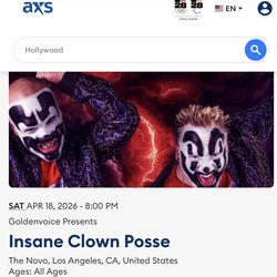 Insane clown posse tickets