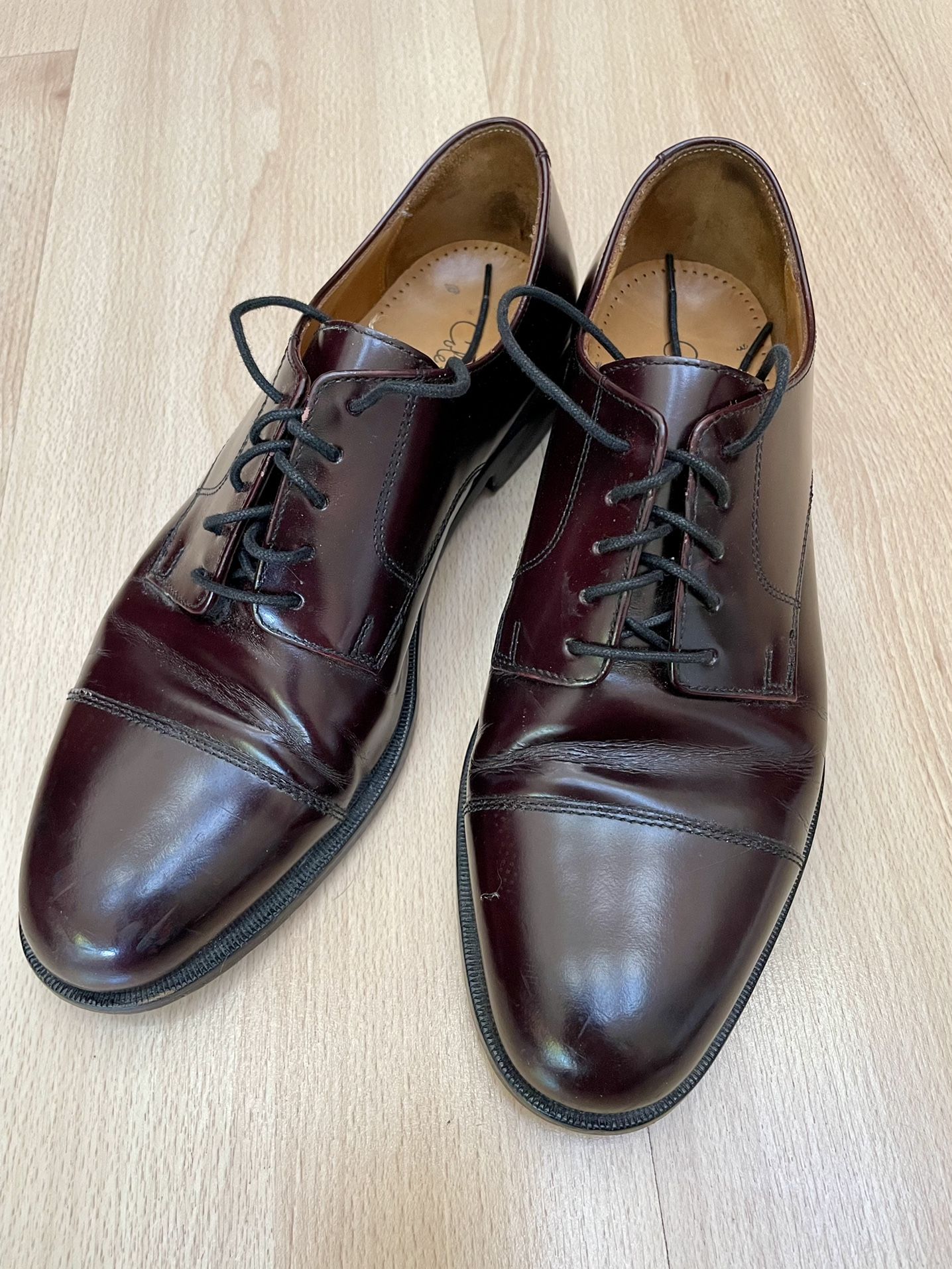 Cole Haan Cap Toe Oxford Shoes Sz 9.5D Burgundy