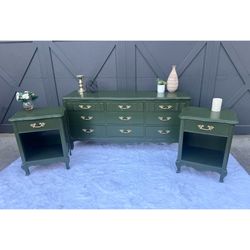 Stunning Refinished French Provincial Dresser Set
