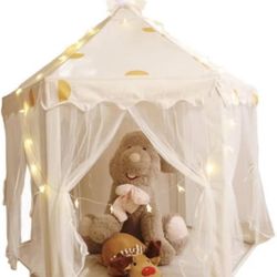 Kids Play Tent Children Large Playhouse Indoor/Outdoor Play Fairy Princess Castle Tent, Portable 