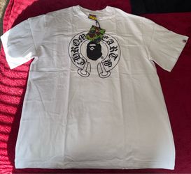 Chrome heart white bape shirt