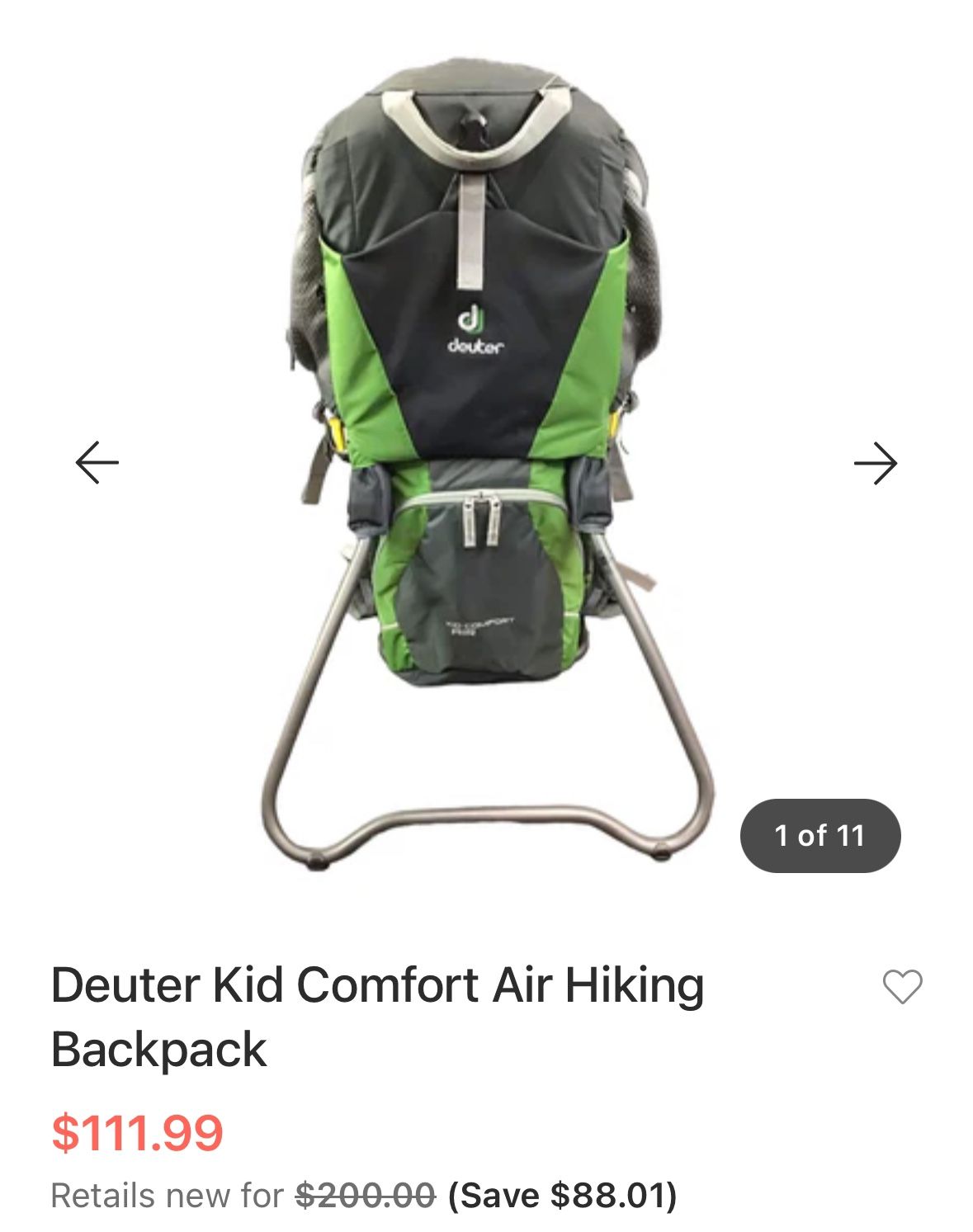 Kid hiking backpack