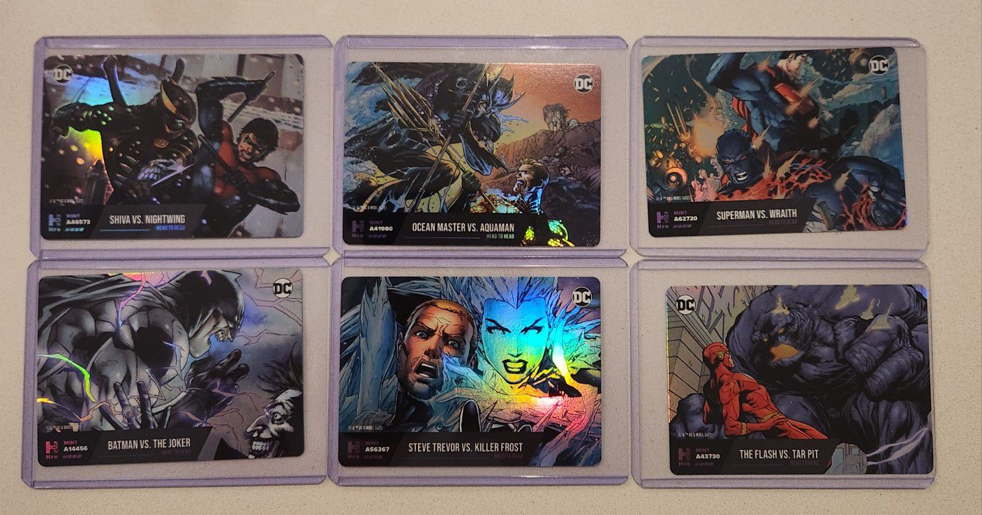 DC HRO Chapter 2 Complete Mini Set Holo Epics Head to Heads Six Unscanned Cards