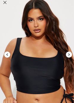 Fashion Nova. Tank Shirt Bikini Top
