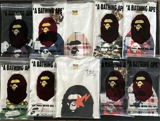 A Bathing Ape BAPE Graphic T-Shirts Lot of 9