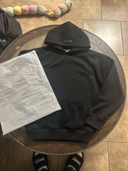 Essential hoodie black comes with original packaging. (Size small)
