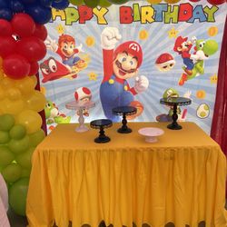 Mario Candy Table Super Mario Balloon Garland