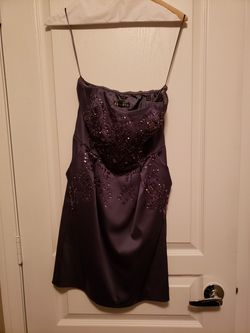 Express strapless bejeweled dark gray dress size 0