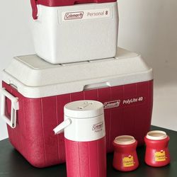 Vintage Coleman Cooler Set