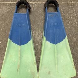 Voit Duck Feet Swim Fins – Dive Surf Scuba Snorkel | Custom SUPER XL | Green/Blue