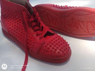 Christian LouBoutin Red Spiked High Tops