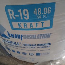 R-19 insulation 50 sqft roll over 40 available $40/each