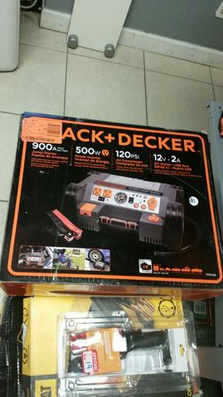Black decker jump starter start power inverter air compressor all in one