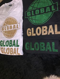 Custom printed clothing glitter