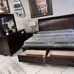4pc King Bedroom Set ✨ Easy Financing Available ✨ No Credit Needed 