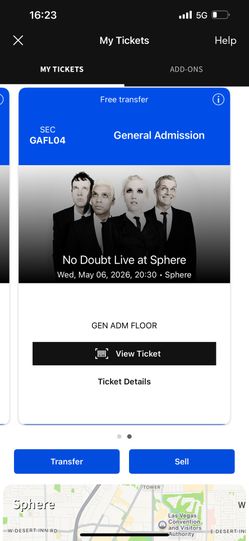 No doubt At The Sphere