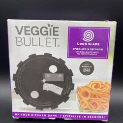Veggie Bullet Udon Blade Spiralizes Vegetables & Fruit 5mm Steel Blade New