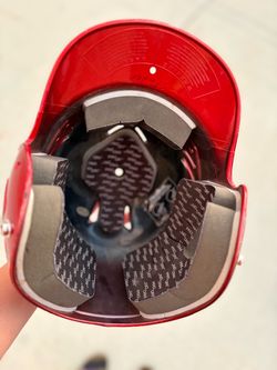 Red Baseball Batting Helmet