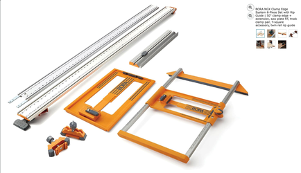 BORA NGX Clamp Edge System 6-Piece Set with Rip Guide