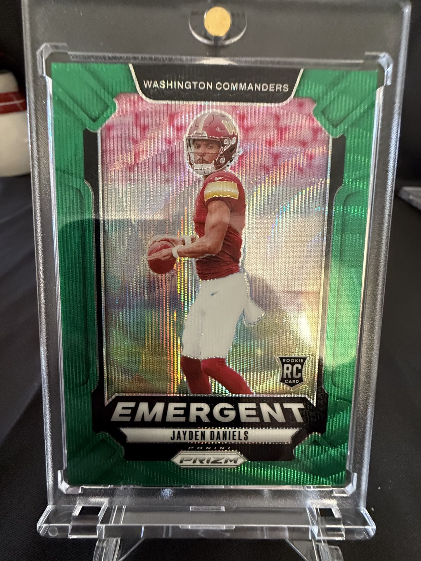 2024 Panini Prizm Emergent Green Jayden Daniels ROOKIE #2 card Football