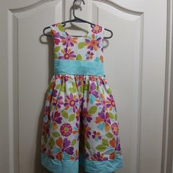 Cute Sleeveless Dress For Girls Size 2 Floral Pattern | Vestido Para Niña Talla 2 Floral