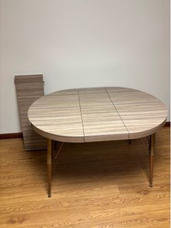 Retro Mid Century Kitchen Table with Leaf