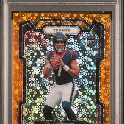 2023 Prizm CJ Stroud Orange Disco Rookie #339 PSA 9 Texans