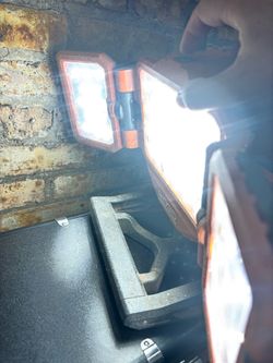 Cordless Drill + Three Panel Work Light Bundle w/ Battery & Charger