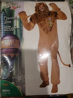 Cowardly Lion Wizard Of Oz Costume Adult Small