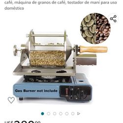 Cafetera tostadora de gas, máquina de tostado de café, máquina de granos de café, tostador de maní para uso doméstico

