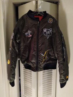 WT02 womens bomber jacket with patch small $30