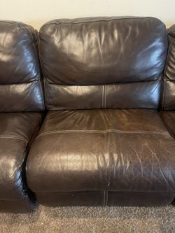Leather Brown Couches Only 3 Of Them