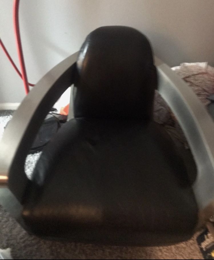 2 Leather &Stainless Steel Aviator Chairs $220Each