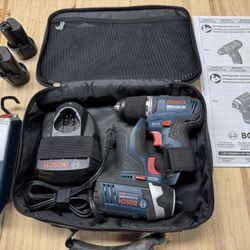 Bosch 12v Drill/Driver Set + LED Work Light