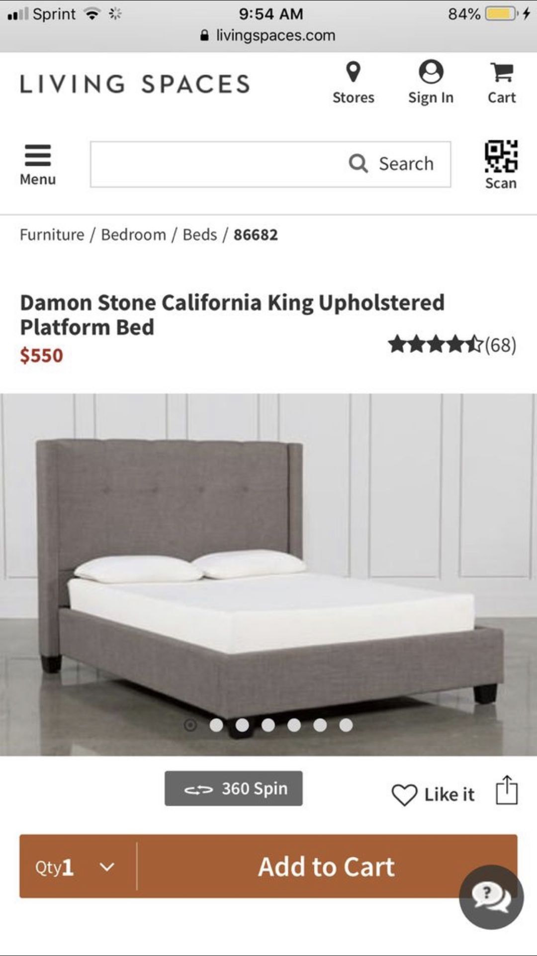 Living spaces California King and mattress