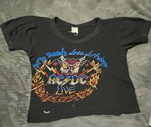 AC/DC “Dirty Deeds Done Dirt Cheap" 76’s Concert Parking Lot Tour T-Shirt.