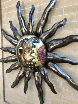 Outdoor metal yard art patio decor sun