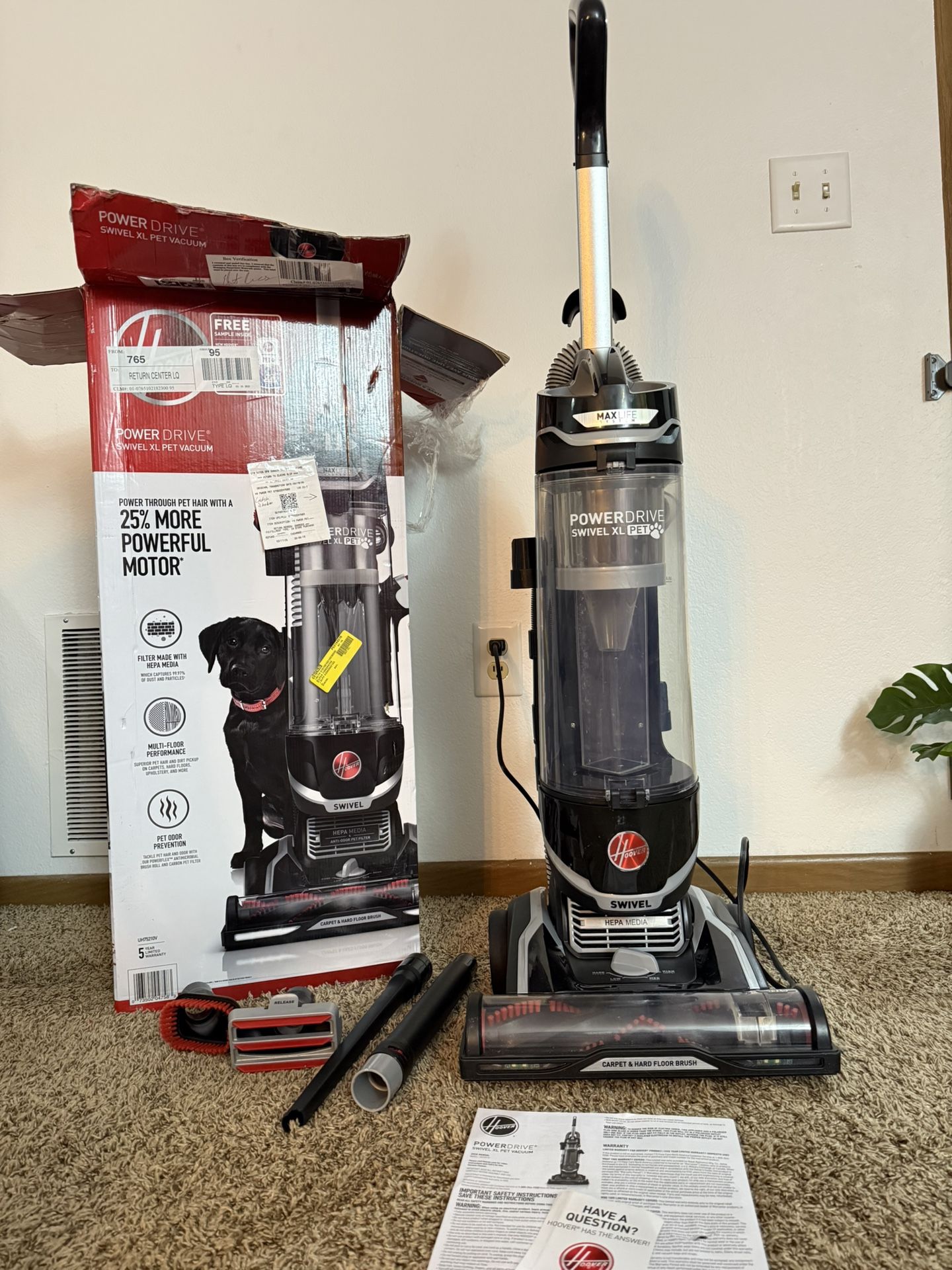 Hoover Power Drive Swivel Vaccume 