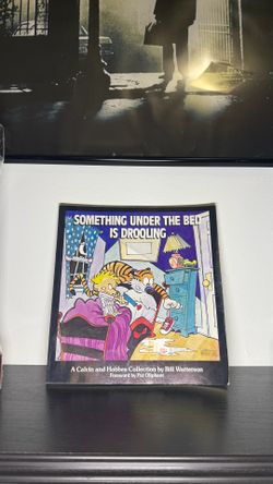 New Vintage 1988 Calvin & Hobbes Something Under The Bed Is Drooling Book